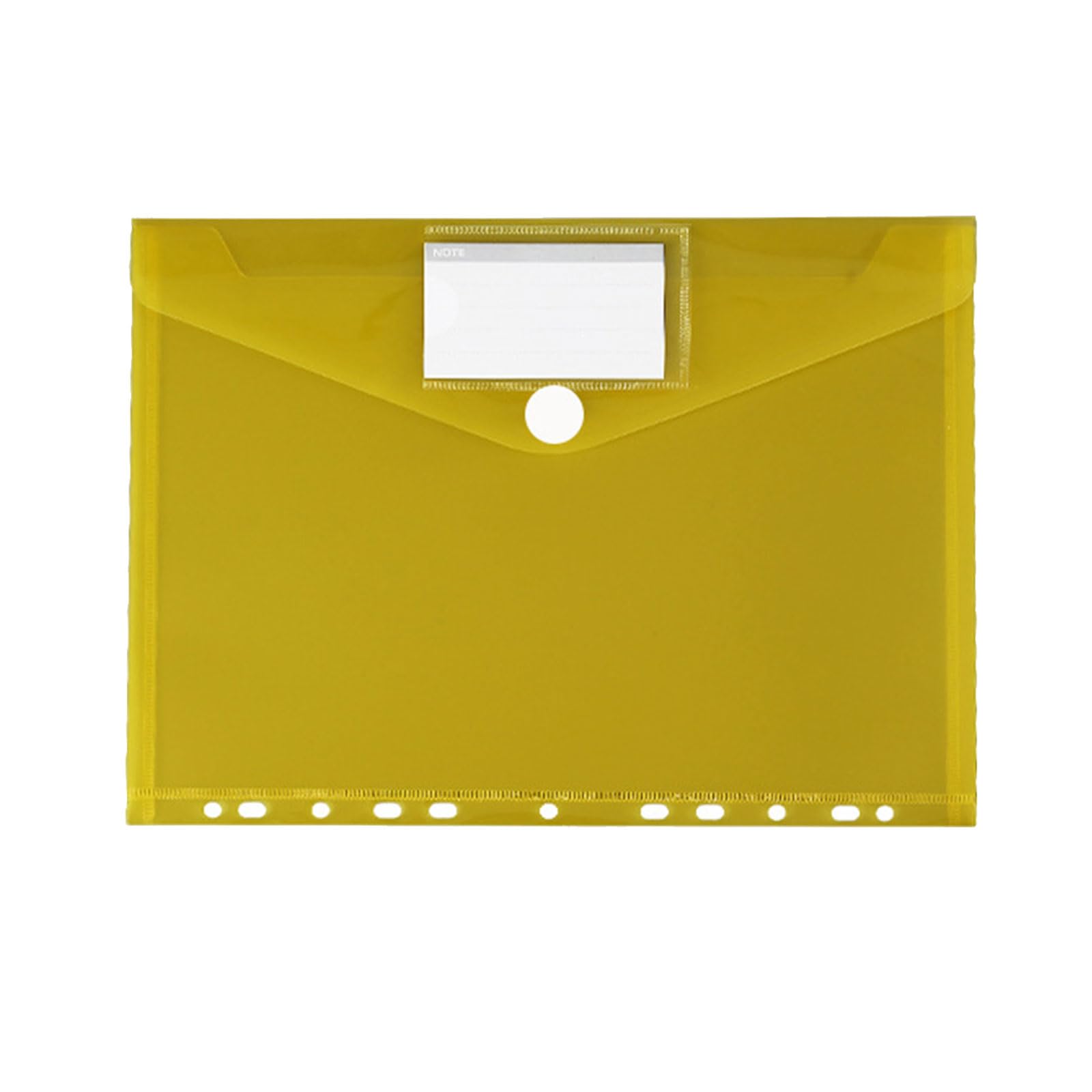 NVOQILIN A 4 File Bag Document Bag Clear File Folder 11 Hole Edges Organiser Document Folder with Label Pocket