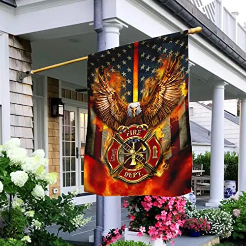 Outdoor-Banner Feuerwehrmann Eagle Fire Dept Us Hofflagge Hofdekoration Gartenflagge für Rasen Party Outdoor Indoor Xcm 32 cm x 48 cm Outdoor-Banner Feuerwehrmann Eagle Fire Dept Us Hofflagge Hofdekoration Gartenflagge für Rasen Party Outdoor Indoor Xcm 32 cm x 48 cm