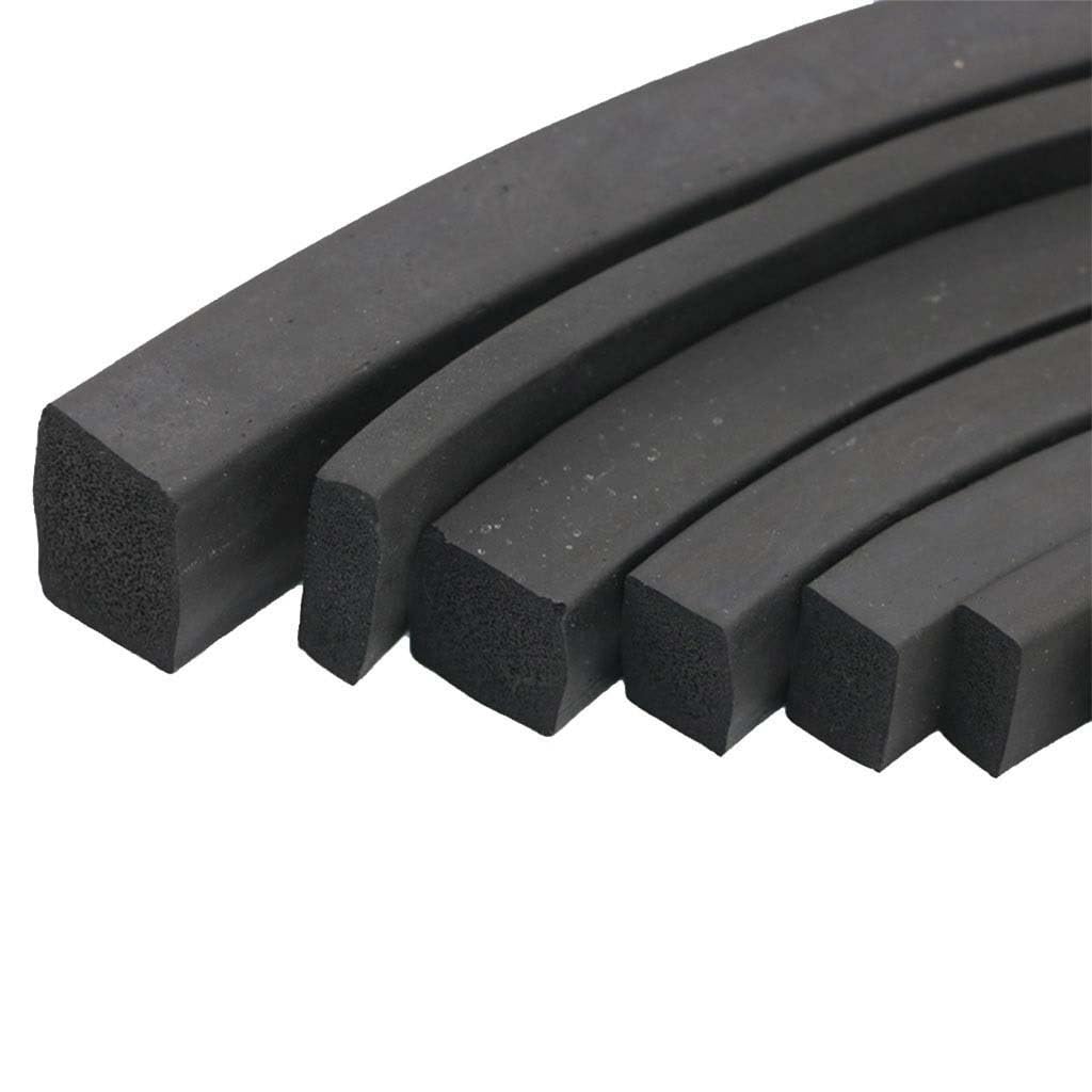 Uszczelnienie silikonowe Uszczelka kwadratowa z pianki gumowej EPDM, czarna, 5x(15-60) mm, 1 metr, do uszczelki drzwi szafek, 1 szt.(5x35mm)