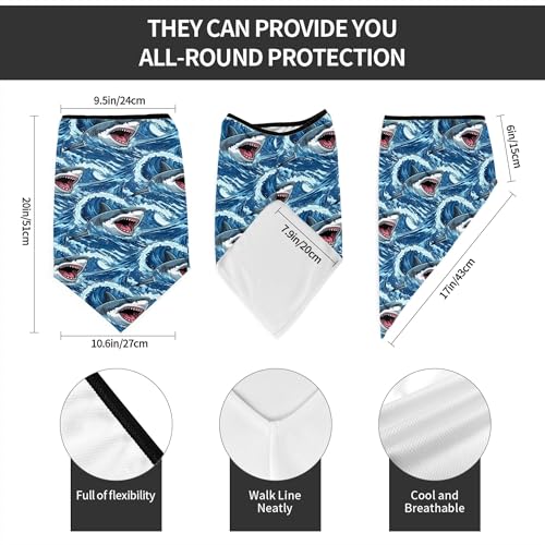 Pañuelo para el cuello cubreboca de malla transpirable para esquí, pesca, senderismo y ciclismo miniatura 4