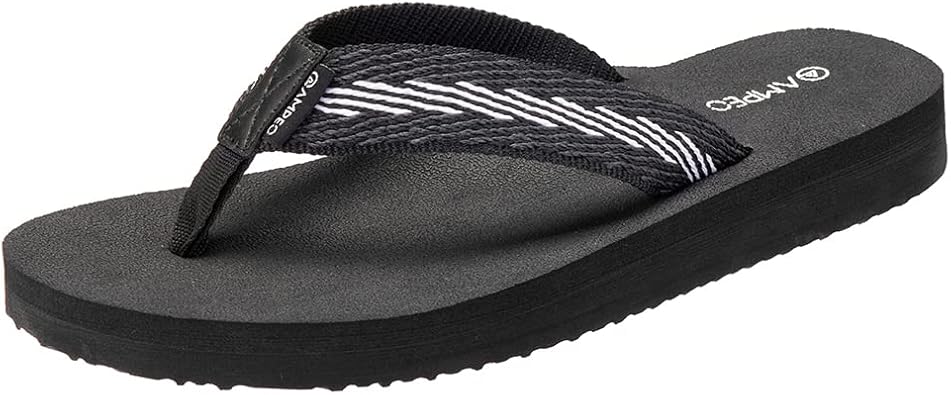 Ampeo Women's Arch Support Flip Flops Comfortable Casual Summer Beach Thong Sandals