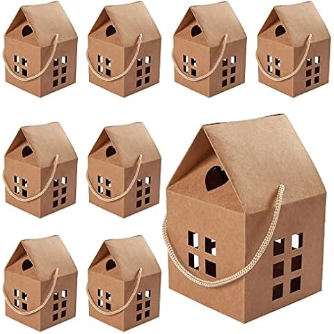 26 Pcs Kraftpapier Geschenk Box, Kraft Kleine Geschenkboxen Boxen Aus Kraftpapier SüßIgkeiten Schachtel Kuchen Karton Cover