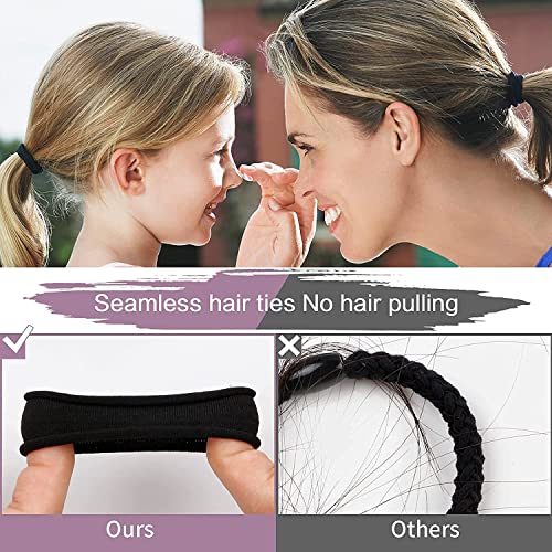 Image of GITGRNTH Soft Cotton Hair Ties for Women - No Damage Elastic Hair Bands - Durable Rubber Band for Women - Ideal Ponytail Holders - Comfortable Hair Accessories - Gentle on All Hair Types - Perfect for Thick and Thin Hair - Scrunches for Women - Kids Hair Rubber Band