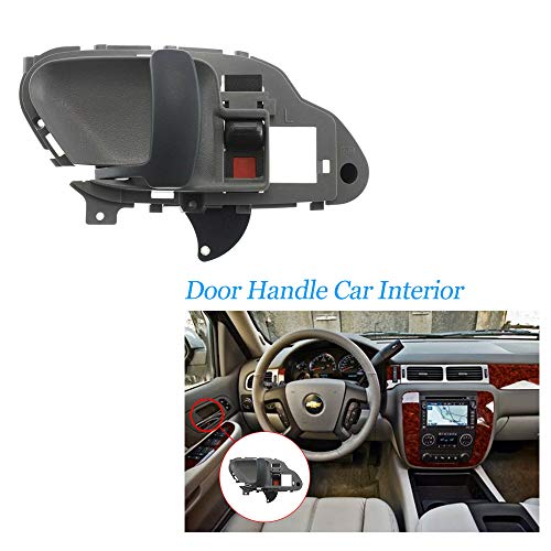 Yorten 1 PC Maçaneta da porta do lado esquerdo interno cinza compatível com Chevy G-MC Tahoe Yukon