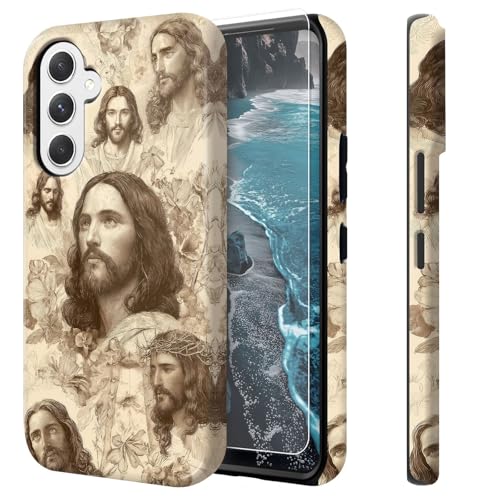 Coque Samsung Galaxy A16 5G avec protège-écran Jésus Sacré Cœur antichoc TPU