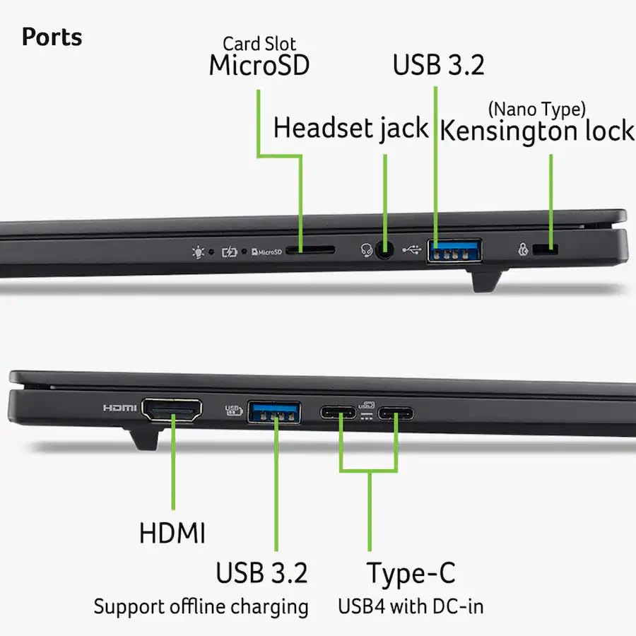 Image of Acer Swift Go 16 AI Copilot+PC Laptop, 16 inch WUXGA 120Hz Touchscreen, AMD Ryzen AI 9 465 (10-core, Up to 50 Tops), 32GB RAM, 2TB SSD, Windows 11, Wi-Fi 7,Backlit KB, Black, TWE Accessories