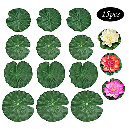 Hazrcvr Foglie Galleggianti 15 Pezzi Foglie di