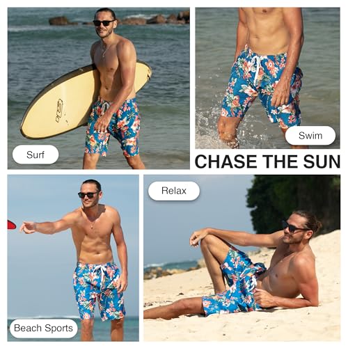 Image of Kanu Surf Men's Big Viper Extended Size Stripe Swim Trunk