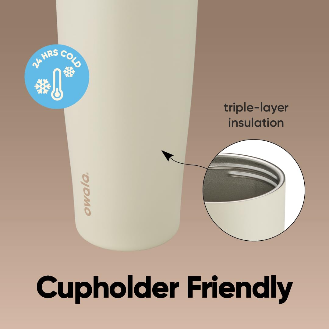 Amazon｜Owala FreeSip Sway - ステンレススチール - 30オンス - タン