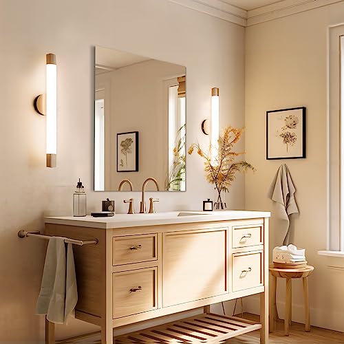 Mirrorons Frameless Mirror, Wall Mirror 20" X 28", Modern Rectangle Bathroom Mirrors For Wall With Polished Edge, Horizontally Or Vertically. Upgraded Shatterproof Mirror, Entryways, Bathroom, Gym. #TOP3