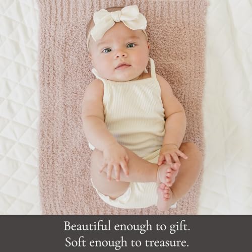 Image of SARANONI Bamboni Baby Blanket | Luxury Plush Super Soft Blanket | Breathable Comfort Infant Baby Blankets for Boys & Girls | Pink, Mini - 15 inch x 20 inch