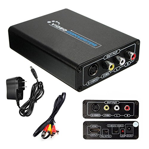 Jahyshow HDMI to 3RCA/AV/CVBS Composite & SVideo R/L Audio Converter