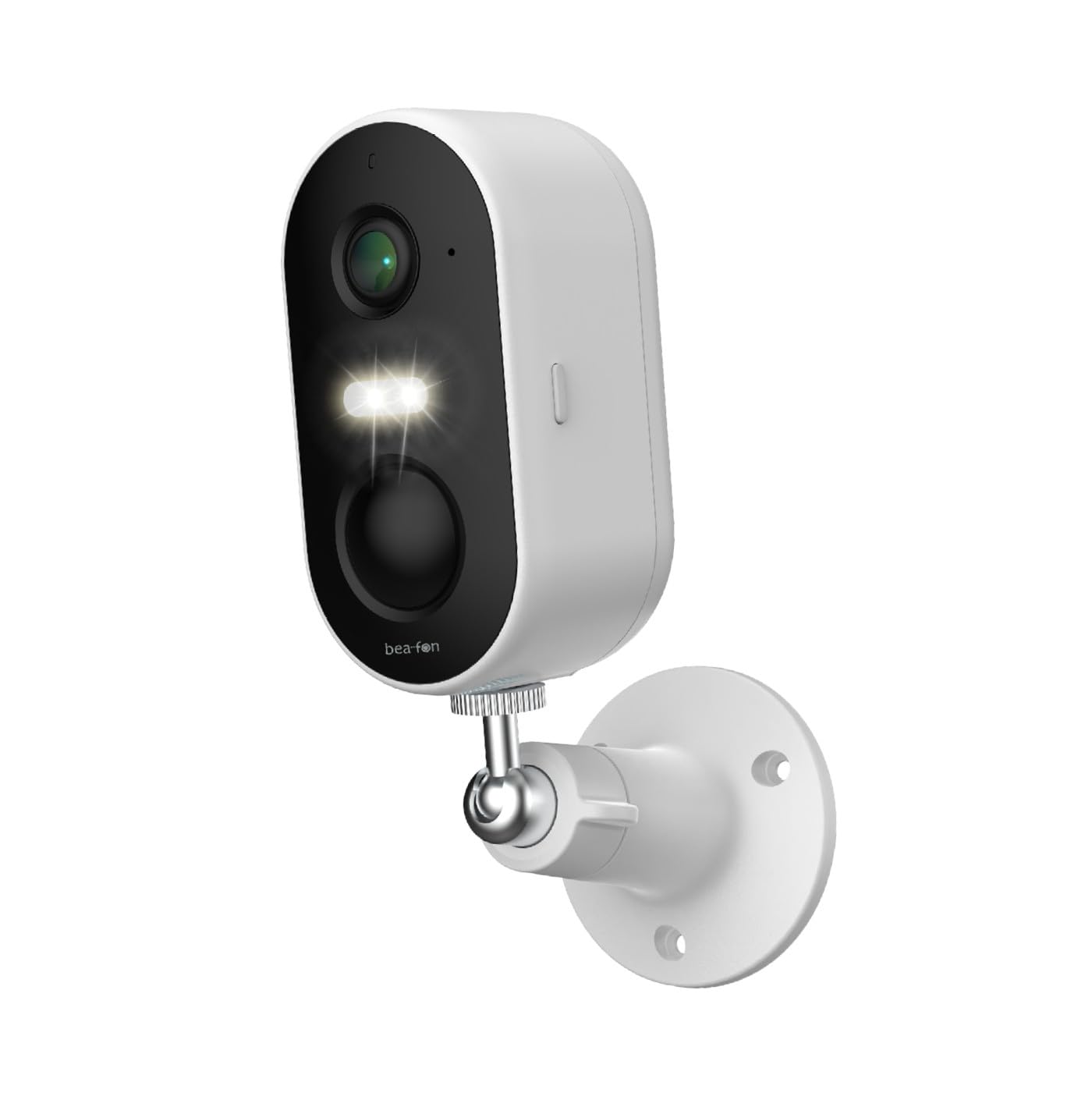 Beafon, Smart Home, Safer 2L, schwenkbare Überwachungskamera für den Außenbereich mit LED Licht, 3MP Super HD Kamera, IP65, weiß, Standby bis zu 6 Monate, Akku 5.200 mAh, kabellos