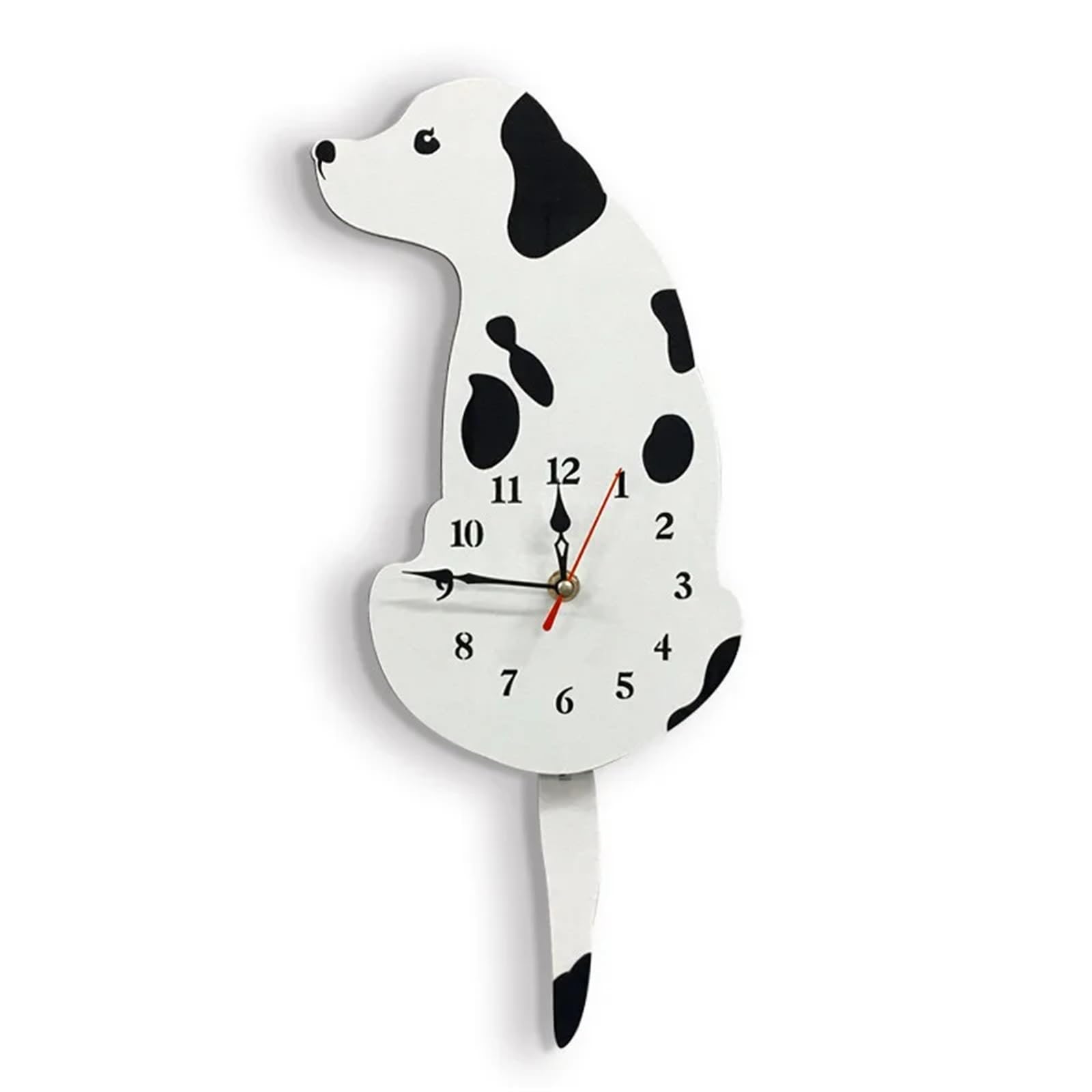 Horloge murale verte WNBFTTK pour animer un mur de salon vide avec un chien