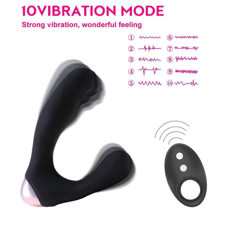 Massêur de Prostâte Homme Gôdé va et vient 10 Modes de Vibration & Télescopiques Plùg pour Plaisir Femme Sextoyspour pour Femme Ànalé Plüg Vîbrânt Stimulâteùr masseur prostatique