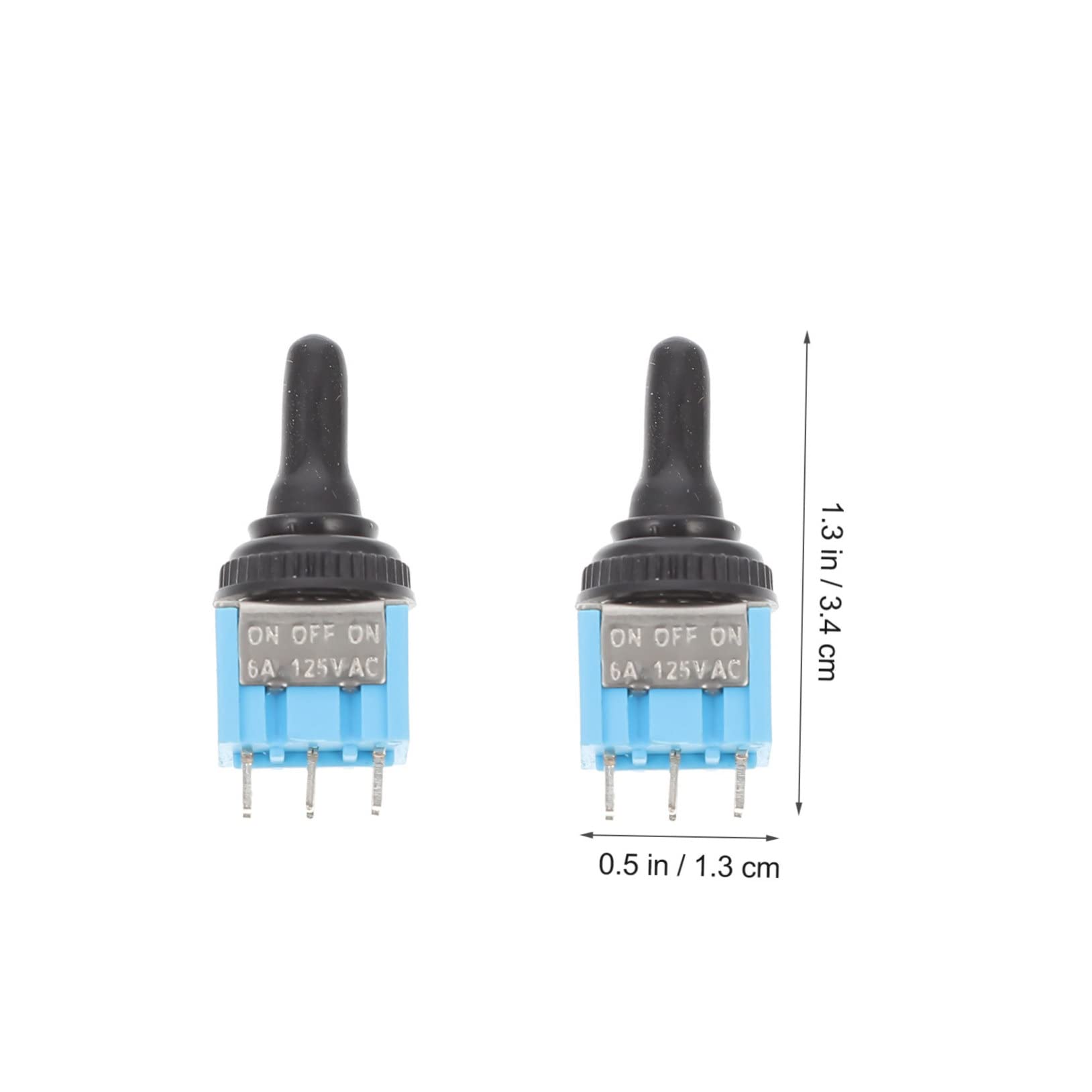 SOESFOUFU Sturdy Toggle Switch 3 Position On/Off/on 6 Pin Toggle Waterproof Cover for Vehicle