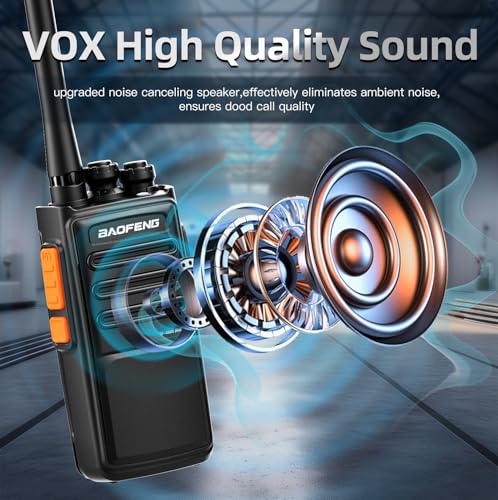Image of BAOFENG VBT-888S Plus Upgraded Long Range Walkie Talkies 6 Pack, Type-C 1500mAh Rechargeable Two Way Radios Walkie Talkie with Earpieces & 6 Way Gang Charger for Adults, School, Church, Warehouse