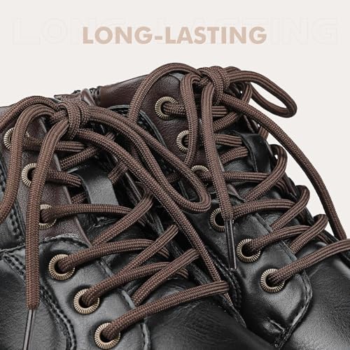 Image of Stepace 2 Pairs Round Heavy Duty Boot Laces for Hiking and Work Boots