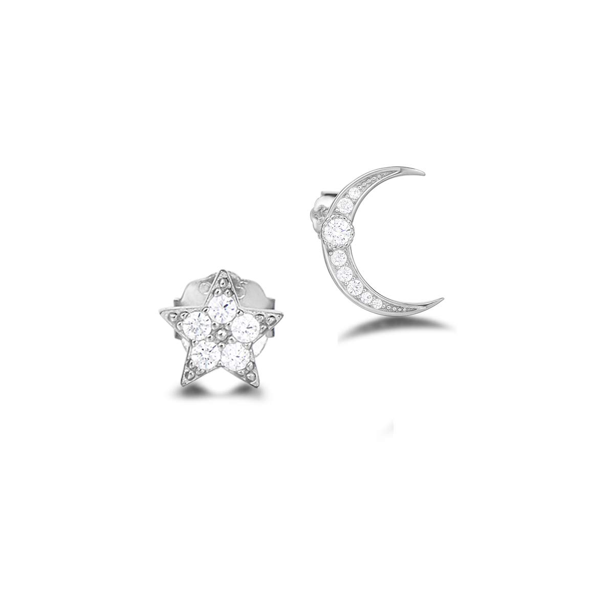 Orecchini da donna Orecchini in argento sterling 925 con zirconi lucidi