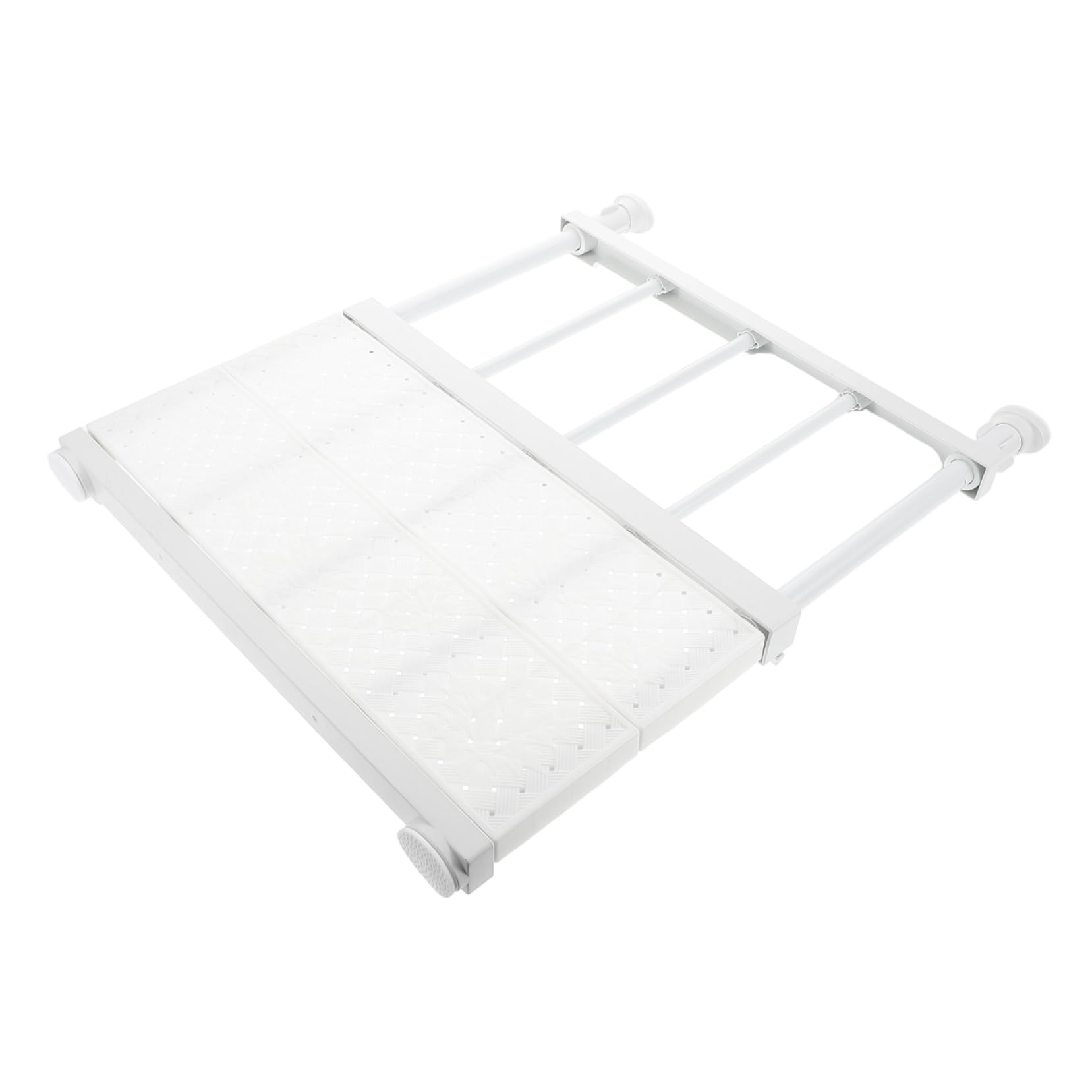 Levemolo Telescopic Wardrobe Compartment Plastic Storage Rack No-Drill Tension Rod Closet Organizers Versatile