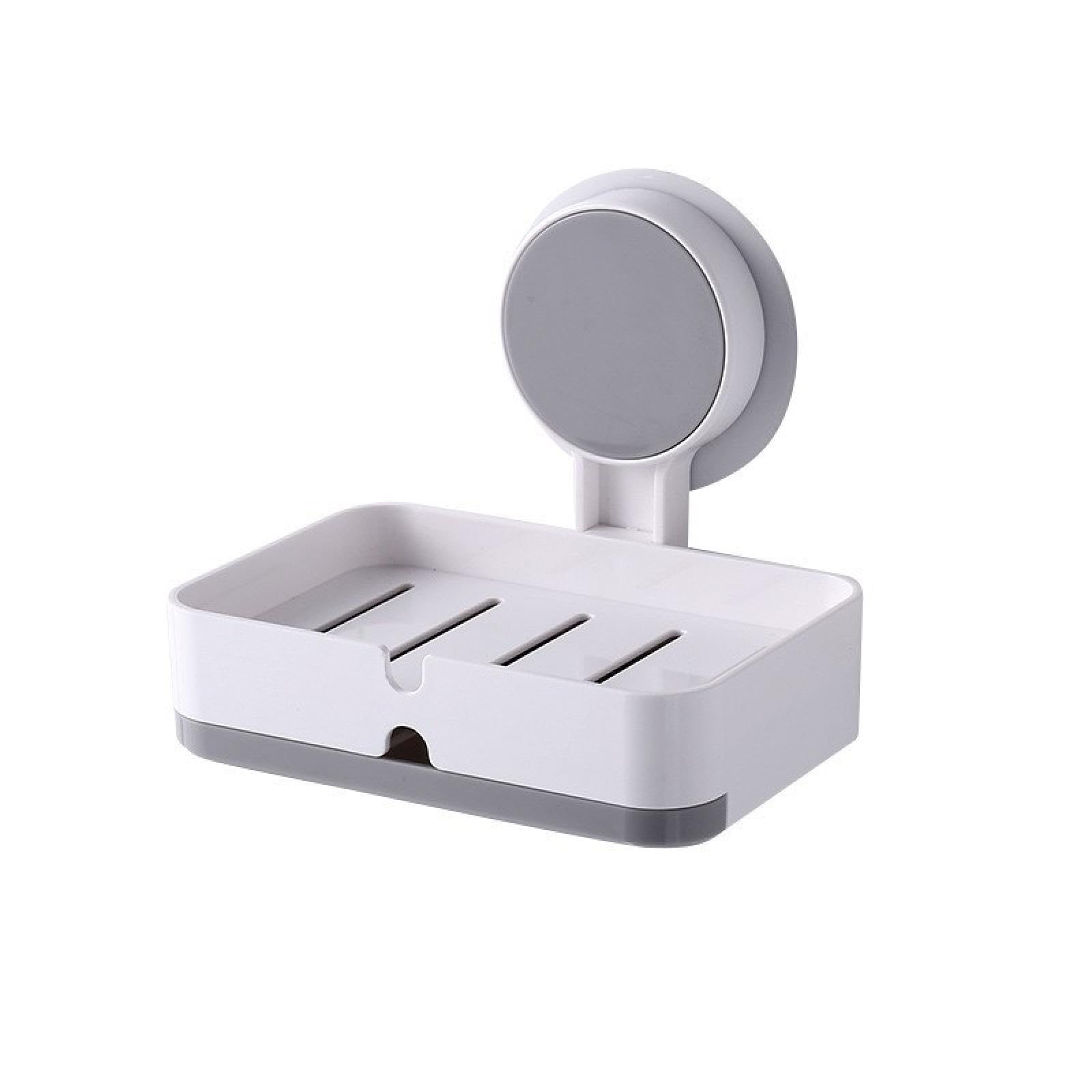 No Punch soap Tray Suction Cup Wall Mounted Toilet with Drawer Plastic Drain soap Rack