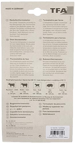 Foto von TFA Dostmann Analoges Backofenthermometer, 14.1004.60, aus Metall, hitzebeständig