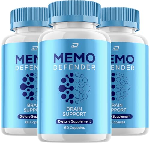 Indelo Memo Defender Brain Supplement Capsules MemoDefender All-Natural Maximum Strength Formula Focus Pills MemoDefend Nootropic Support and Reviews (3 Pack 180 Capsules)