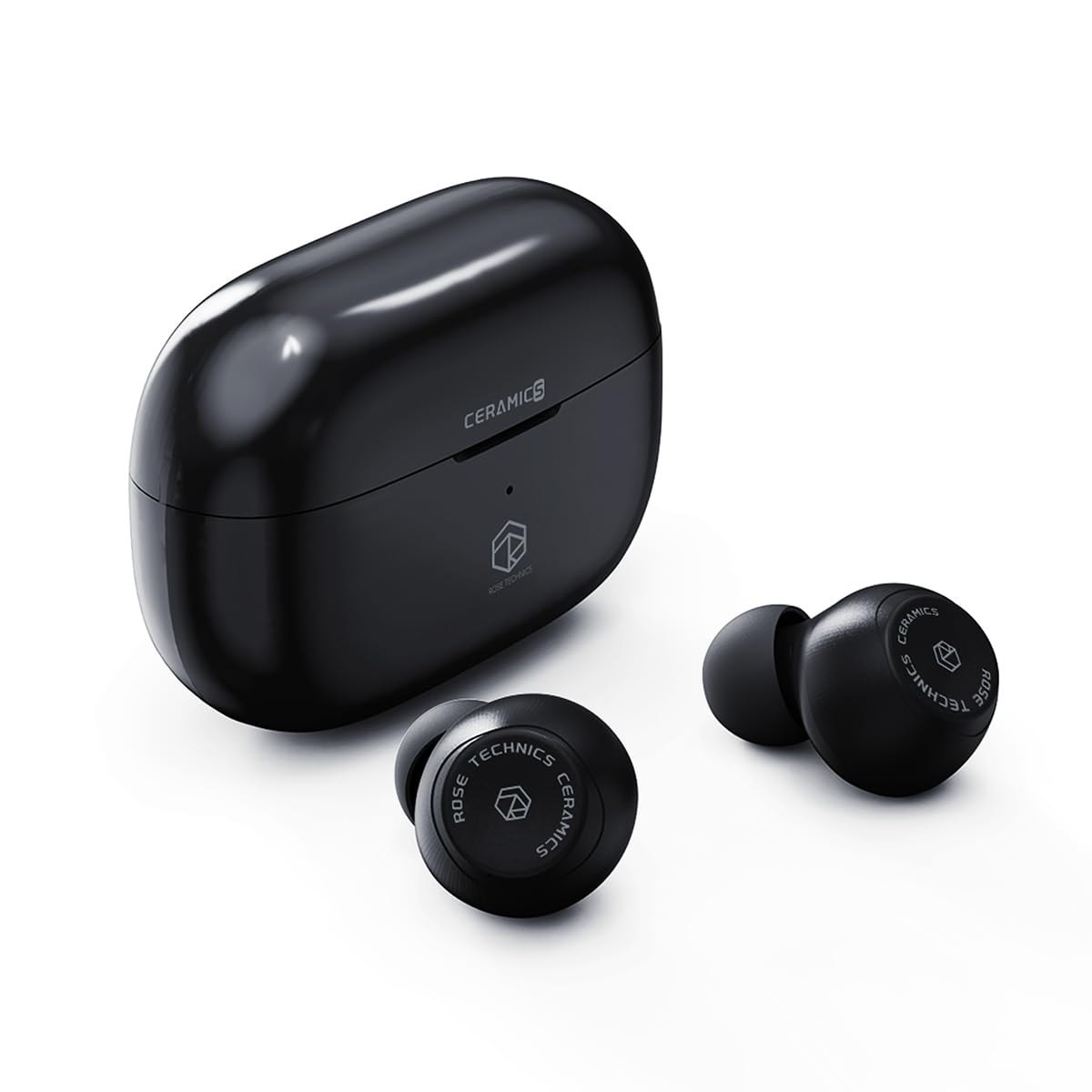 ROSESELSA Ceramics Wireless Earbuds, High-Fidelity Sound, 60ms Gaming Earphones, 35H Playtime with Super Charge, IPX5 Sweat Resistant, Dual