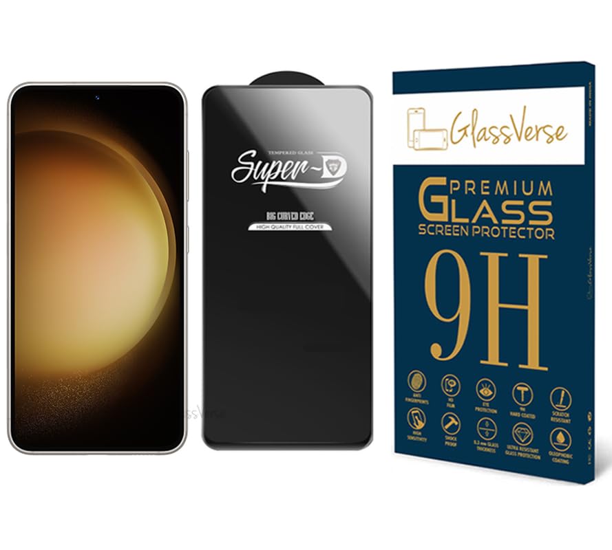 GlassVerse® FingerPrint Compatible HD Oleophobic Tempered Glass For Samsung Galaxy S23 (PACK OF 1) with Free Installation Kit. Full screen Coverage - 6.1 inch (B0D9T6WSGC) Amazon Price History, Amazon Price Tracker