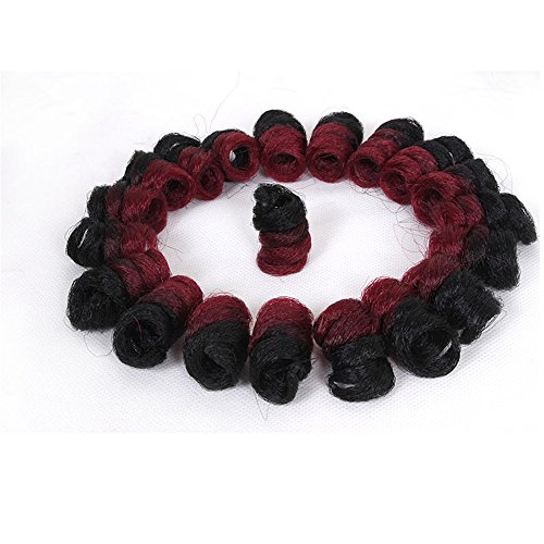 3 Packs Eunice Hair Curlkalon Kenzie Curl Synthetik ombre Flechten Haar Zöpfe Gratis Haken Geschenk Kanakalon Crochet Zöpfe Bouncy Gelockt Kenzie Locken 20 Roots/Pack (10 inch, 1B BUG) Cover