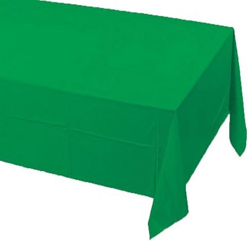 Creative Converting Touch of Color - Mantel de papel para mesa de banquete, 54 pulgadas de ancho x 108 pulgadas, verde esmeralda