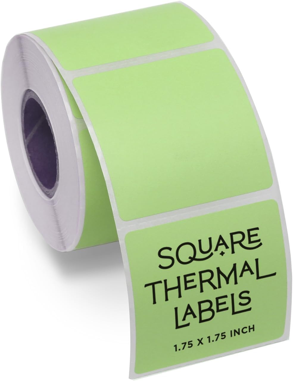 Pelikus Etiquetas térmicas cuadradas de 1.75 "para codificación de color embalaje de correo código de barras oficina de pequeñas empresas (verde)