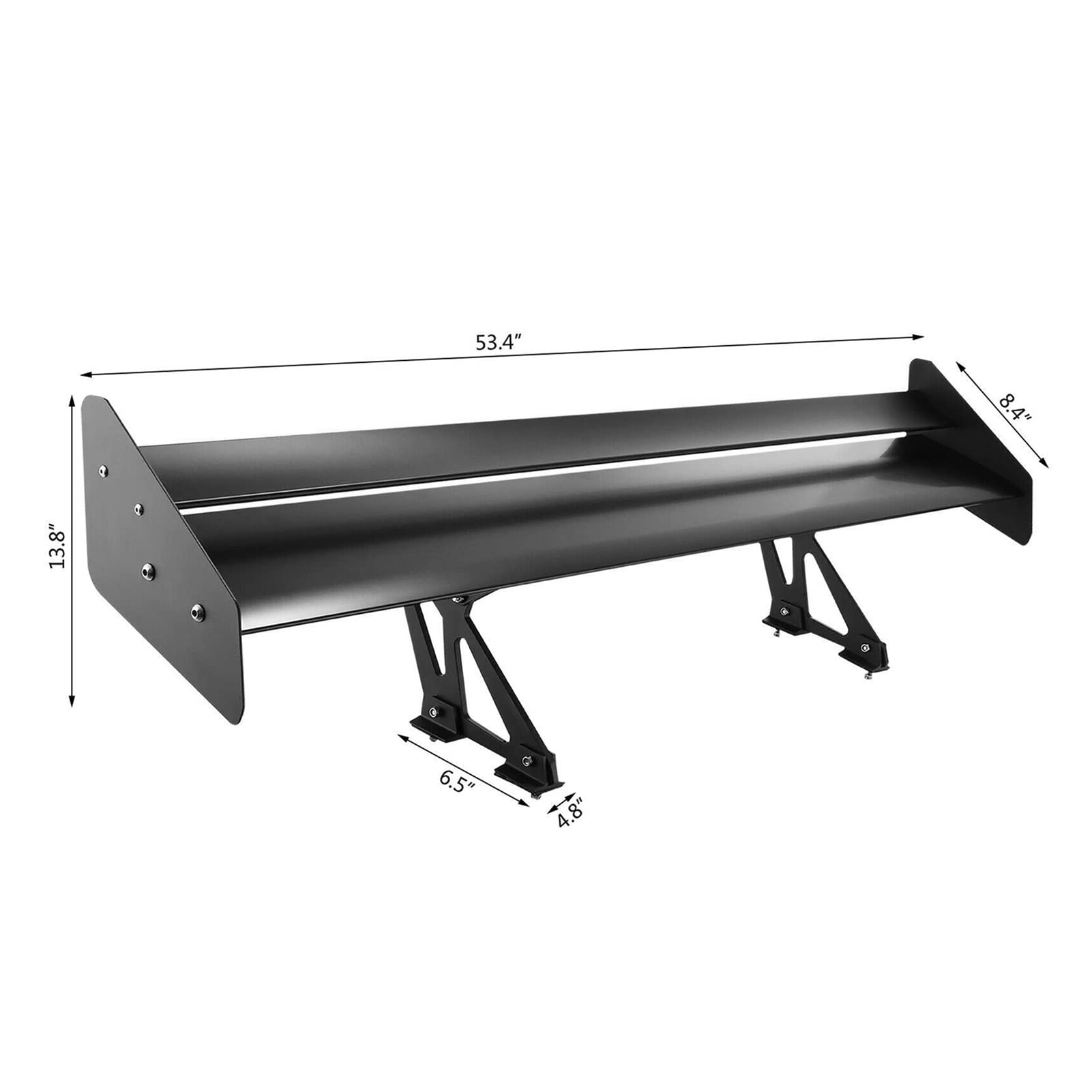 Universal Rear Wing Adjustable Brackets 43/53 In Aluminum Alloy Car Spoiler Tuning Accessory Installed on Hatchback Trunk Narzędzia ogrodowe(4)