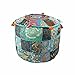 GANESHAM HANDICRAFT Indian Patchwork Pouf Cover indischen Wohnzimmer Home Decor Pouf, dekorativ Ottoman, Hand Bestickt Designer Ottoman, Home Living Fußhocker Stuhl, Bohemian Pouf Polsterhocker
