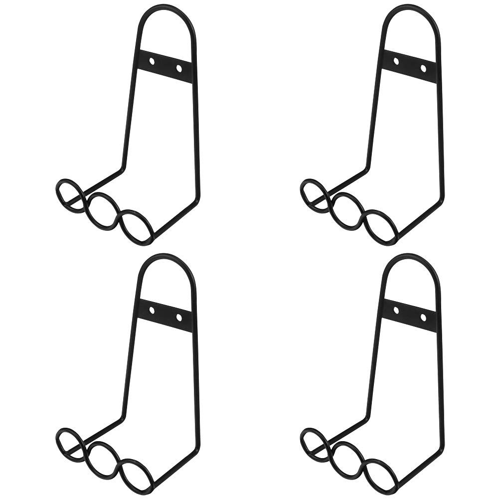 Artliving 6 inch Medium Black Metal wall Mount Display Easel Plate Hanger Vertical Plate Stand Holders Picture frame Stand for Wall