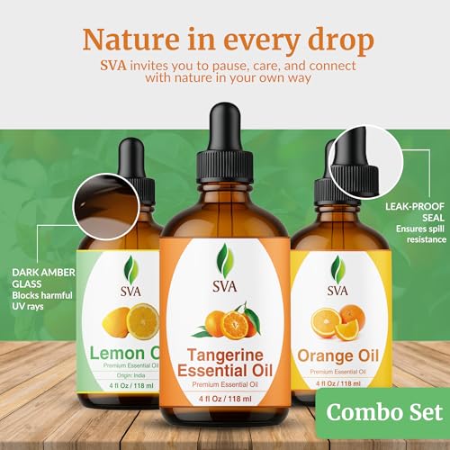 Aceite Esencial Combo SVA de Mandarina, Naranja y Limón 4oz miniatura 7