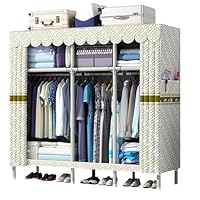 Draagbare Stof Garderobe nizer met Planken voor Slaapkamer Opvouwbare Kast Opslag voor Kleding Tassen Grijze Kleur Ruimtebesparende Oplossing voor Kleine Ruimtes