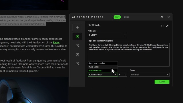 Razer Pro Click V2 Vertical – Mouse Ergonomico Wireless Per Destrorsi Con AI Prompt, Sensore 30K, Batteria 6 Mesi E RGB - 5