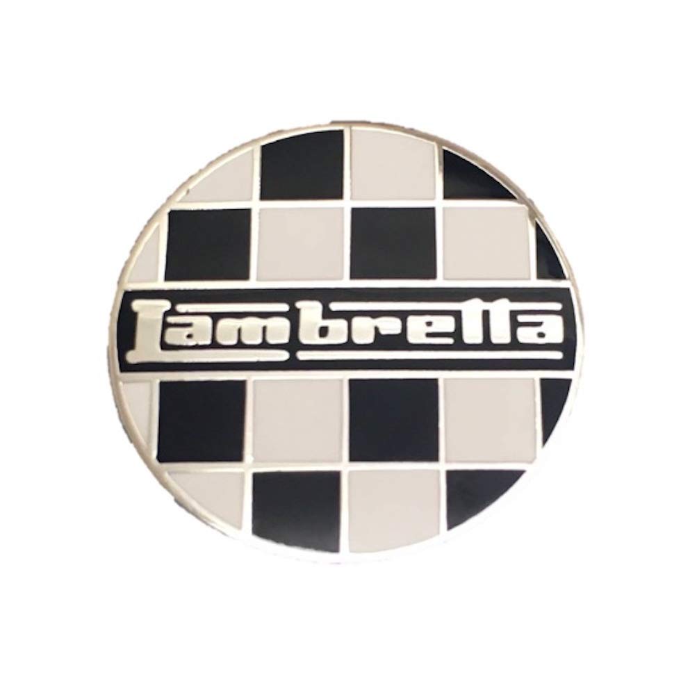 Badge Men's Black & White Lambretta Two Tone Black And White Circular Enamel Pin
