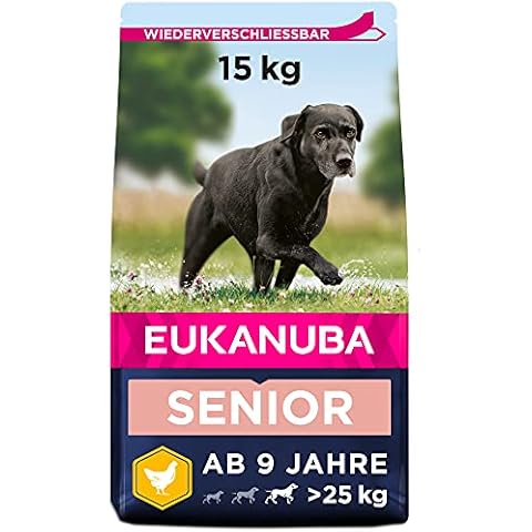Eukanuba Hundefutter mit frischem Huhn für große Rassen, Premium Trockenfutter für Senior Hunde Cover