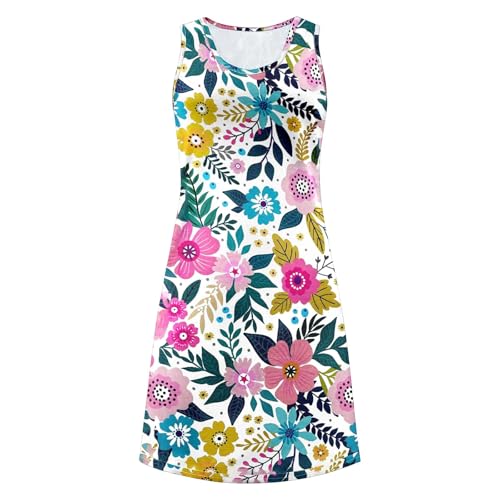 Robe décontractée sans manches vêtement fluide à poches latérales - 5