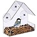 Produktbild MUXItrade Fenster-Vogelfutterhaus, für Wildvögel, 3 Saugnäpfe, Futterstation mit Dach,transparent, Acrylglas, PVC, Standard(15 x 15 x 6 cm)