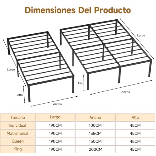 La mejor comparación de Bases Tubulares para Cama Matrimonial . 8 Imagen adicional