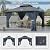Kurapika 12' x 14' Hardtop Gazebo, Outdoor Metal Gazebo with Galvanized Steel Double Roof Canopy, Curtain and Netting, Aluminum Permanent Pavilion Gazebo for Patio, Backyard, Lawn, Navy Blue