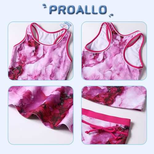 Image of Little Girls' Summer Swimwear Two Piece Boyshort Tankini Kids Swimsuit