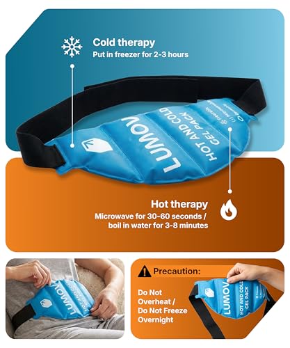 Image of Reusable Hot and Cold Ice Pack for Instant Pain Relief, Soft and Flexible Gel for Injuries & Pain Relief | Leakproof & Skin-Friendly Hot & Cold Pack for Shoulder, Ankle, Knee, Large Size