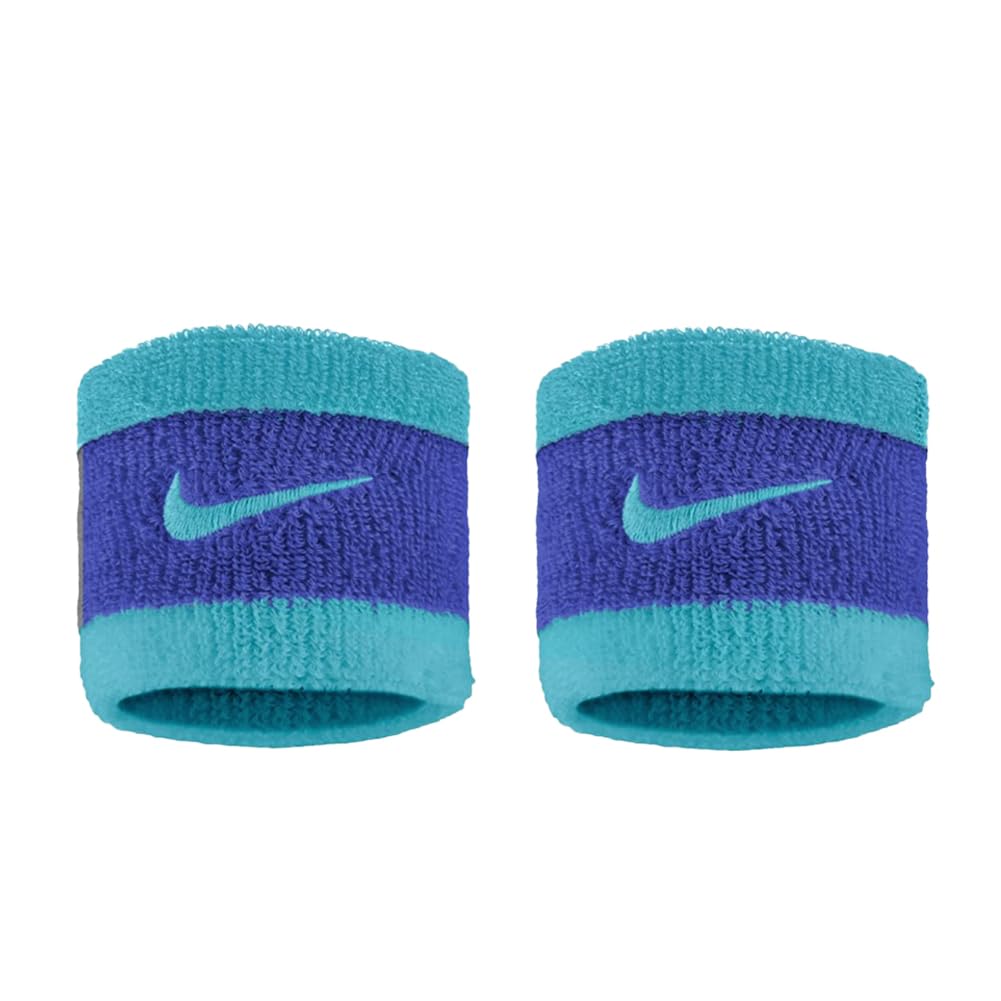 NIKE Premier Swoosh Singlewide Wristbands -Soft, Moisture-Wicking (1 Pair, 2.5" Wide)