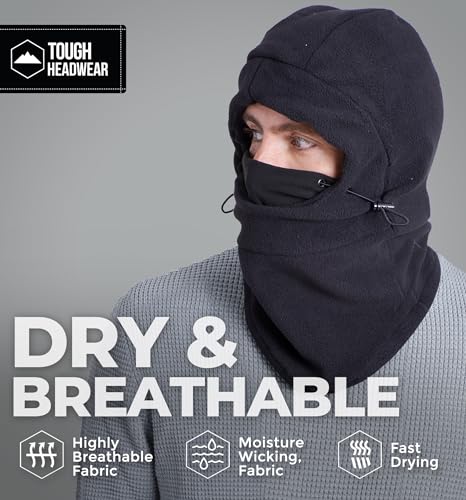 Tough Headwear Fleece Balaclava Ski Mask - Windproof Face Covering - Ski Mask for Cold Weather Gear - Winter Accessories - Image 6