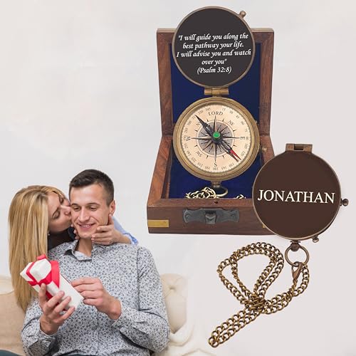 Brújula Antigua Grabada Funcional Personalizada miniatura 6