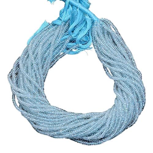 Rondelle sfaccettate di Cristalli Acquamarina chiaro AB 3x4mm